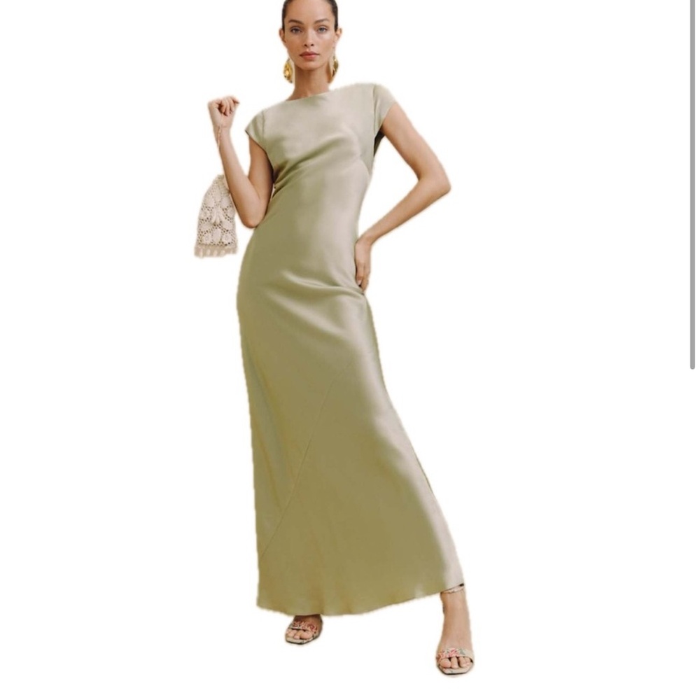 Elegant Women's sage Maxi Dress